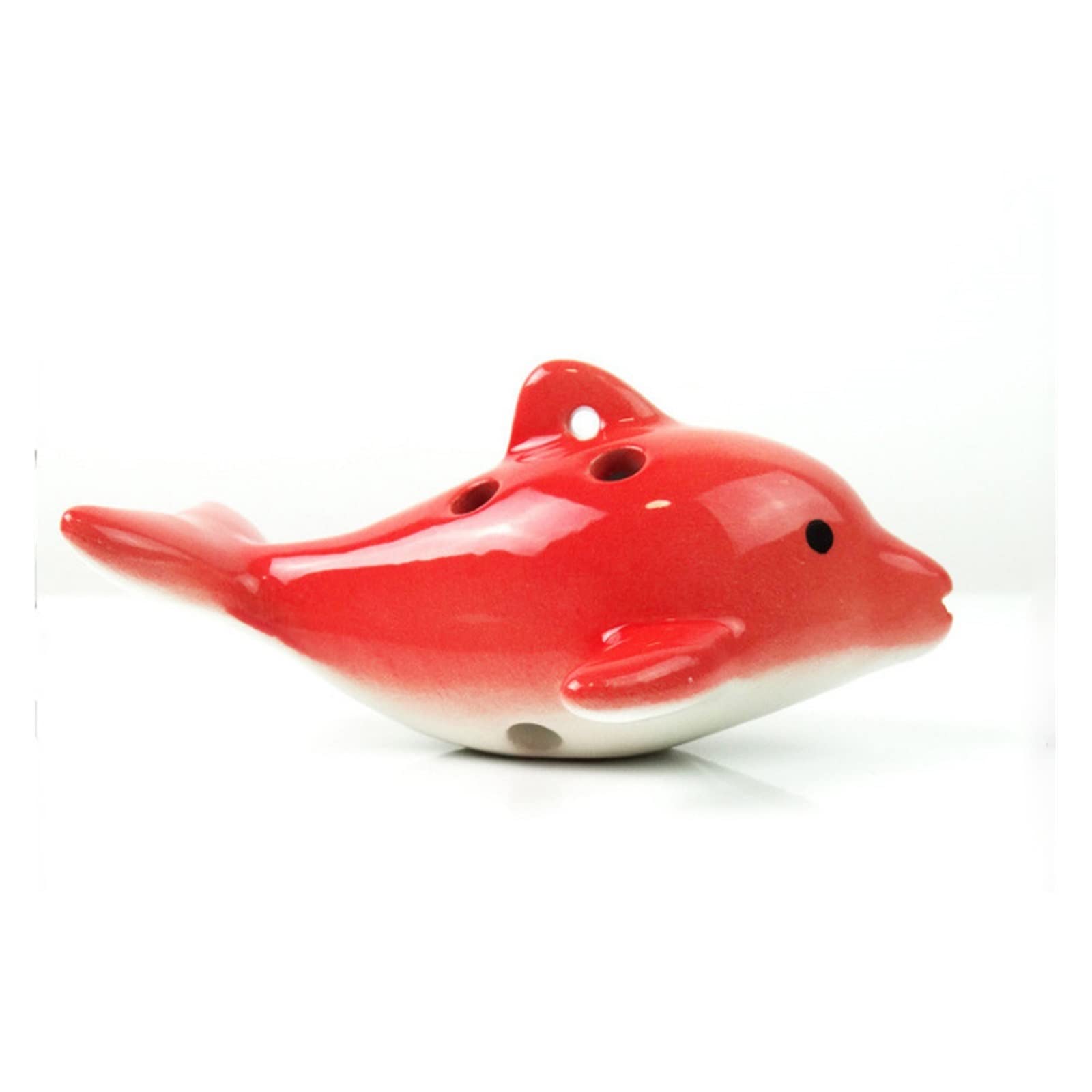 Ocarina en forma de pez, Ocarina de cerámica de 6 agujeros, C-tune, instrumento de viento de Ocarina para estudiantes y niños, instrumento de ocarina