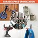 Cpais Garage Hooks with Anti-Slip Coating,Heavy Duty Wall Mount Storage Hooks for Hanging Bike,Hose,Ladder,Yard,Garden Tools (30 Pack Orange)