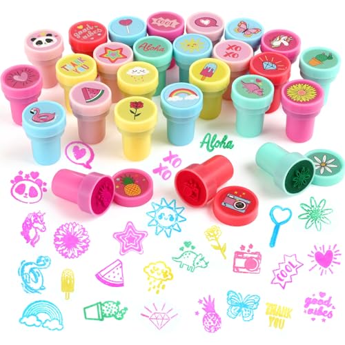 Kesote 26Pcs Assorted Self-Ink Stamps for Kids