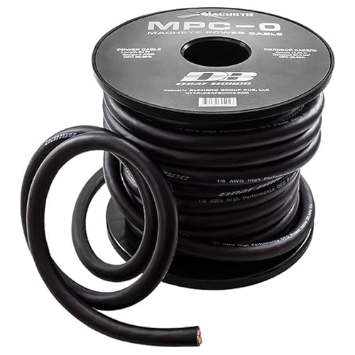 Deaf Bonce Car Audio 0 AWG Oxygen Free Copper Power/Ground Wire Black Lot (1 Foot (by The Foot))
