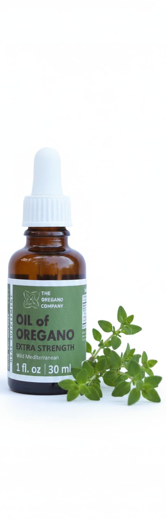 THE OREGANO COMPANY- Oil of Oregano 1 fl. oz 30 ml, Extra Strength, Liquid, Vegan, Vegetarian, Non-GMO, Gluten Free Drops, Seasonal Drops, Natural, Edible Food Grade, Aceite De Oregano