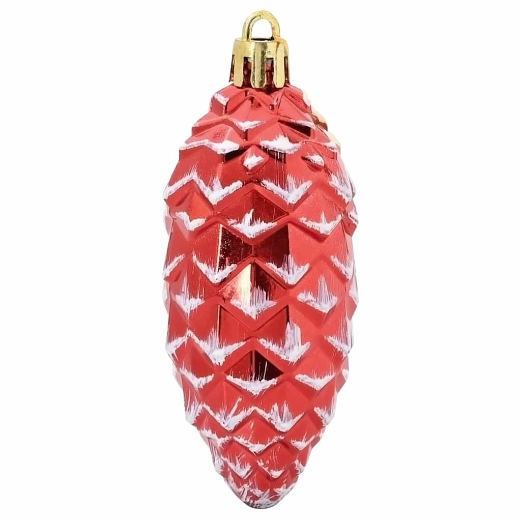 Piñas de abeto de Navidad de plástico, 40 unidades, 4 x 9 cm, colgante para árbol de Navidad, decoración de salón, decoración de Adviento, corona de Adviento y decoración festiva