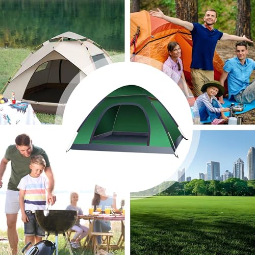 Tienda instantánea para 2-3 personas impermeable con protección solar para camping 4