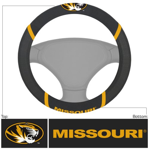 Fanmats 14915 Ncaa University Of Missouri Tigers Polyester Steering Wheel Cover , 15"X15" #TOP1
