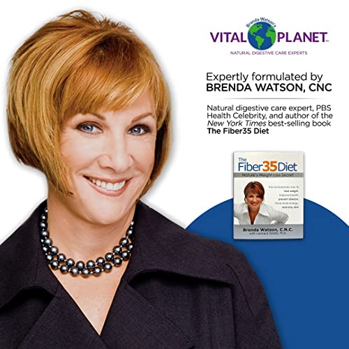 Vital Planet - Vital Fiber Powder, Soluble And Insoluble Fiber Supplement With Flax, Pea And Hemp, Organic Daily Dietary Supplement Supports Gut Digestive Regularity 7.76 Oz #TOP3