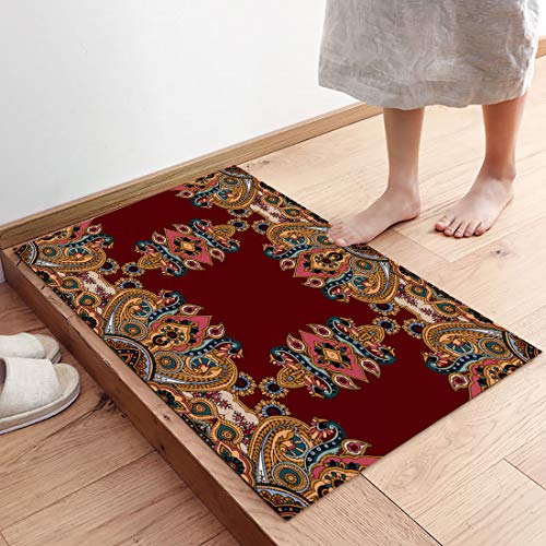 Door Mat For Bedroom Decor, Colorful Batik Cloth Floor Mats, Holiday Rugs For Living Room, Absorbent Non-Slip Bathroom Rugs Home Decor Kitchen Mat Area Rug 20X32 Inch #TOP2