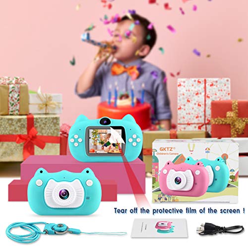 Gktz Digital Camera For Kids, Children Video Toddler Toy Camera Birthday Gift For Boys And Girls Age 3 4 5 6 7 8, 12Mp Selfie Camera With 32Gb Sd Card - Blue #TOP6