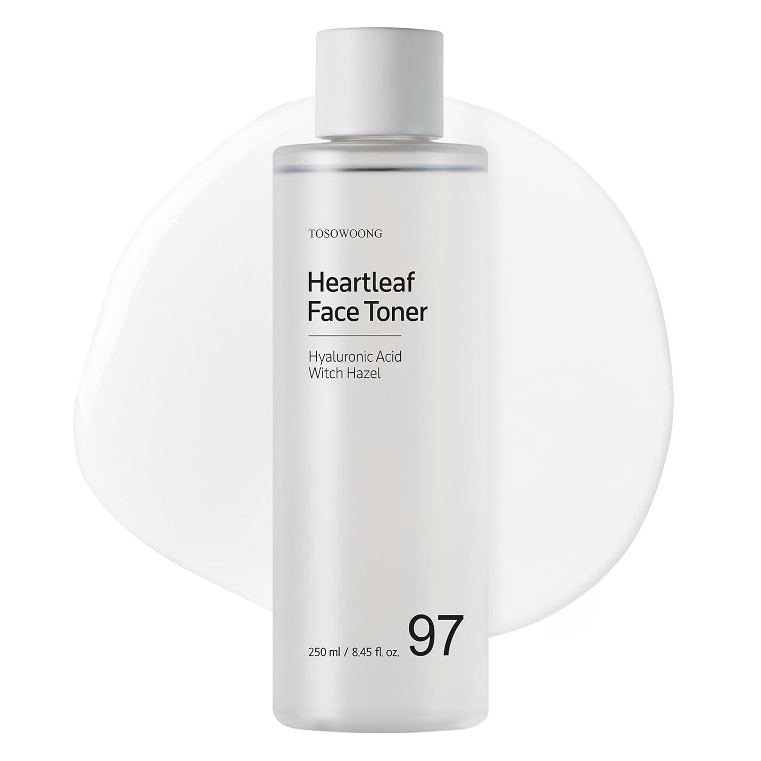 TOSOWOONG Heartleaf Face Toner with 970,200ppm Heartleaf Water, Centella, Hyaluronic Acid, Witch Hazel, Trouble Care, Acne-Prone, Calming, Hydrating, Purifying, Korean Skin Care, 250ml, 8.45 fl.oz.