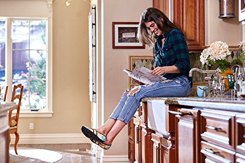 Nufoot Women's Betsy Lou Fuzzies Slipper Socks, Large, Teal Rose #TOP6