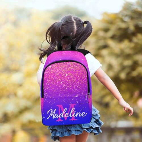 Custom Backpack For Kids School Bag Backpack Gradient Color Style with Lunch Bag Bottle and Pencil Case4
