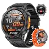 Military Smart Watches for Men GPS, 1.56″ AMOLED Screen Bluetooth Call, Smartwatch for Android Phones and iPhone, 100+ Sport Modes, 3ATM Waterproof Smart Watch with Compass