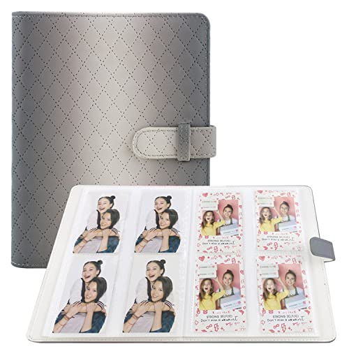 Frankmate 256 Taschen Mini Fotoalbum für Fujifilm Instax Mini Kamera, Leder Fotoalbum Bücherregal Bilderalbum Buch Einfaches Design Cover