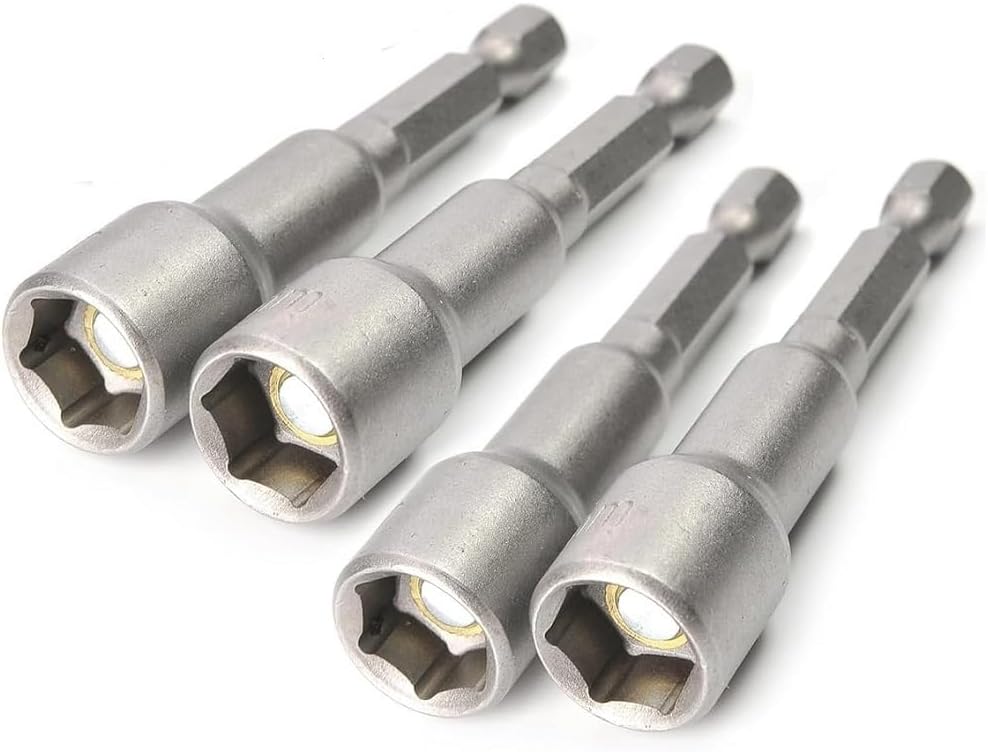 Lot 4 douilles magnétiques 10 mm 1/4″ CR-V