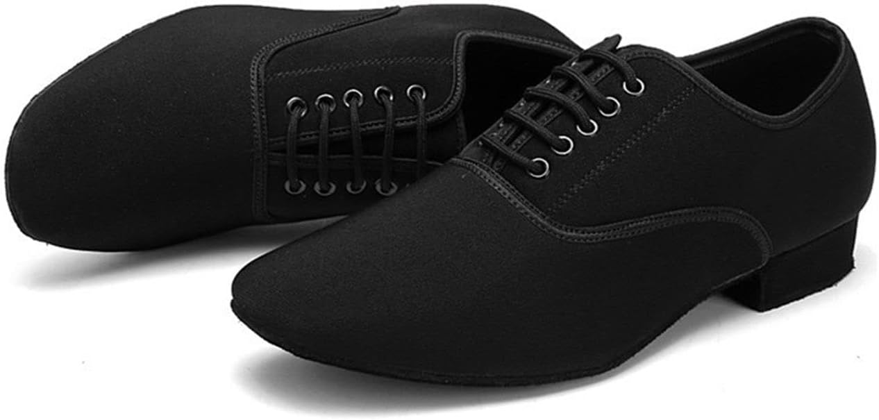 PPXID Men's Ballroom Dance Shoes Latin Tango Morden Rumba Social Shoes Lace-Up Low Heel 1" Jazz Dance Shoes