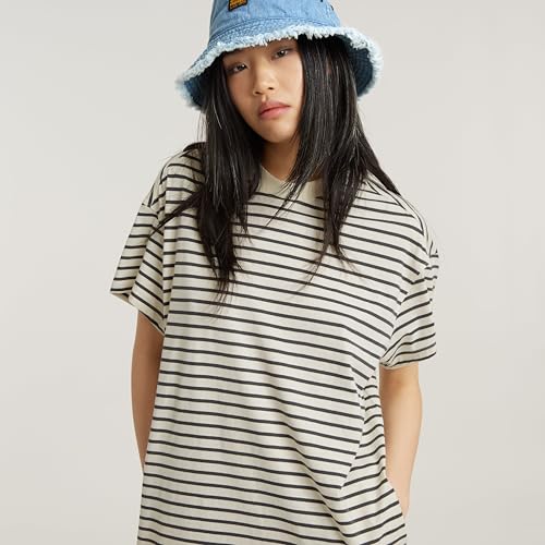 Miniatura 6 de G-Star Para Mujer Vestido Printed Loose T-Shirt, Multicolor Antique White Petrol Stripe D24484-C339-G613 , S