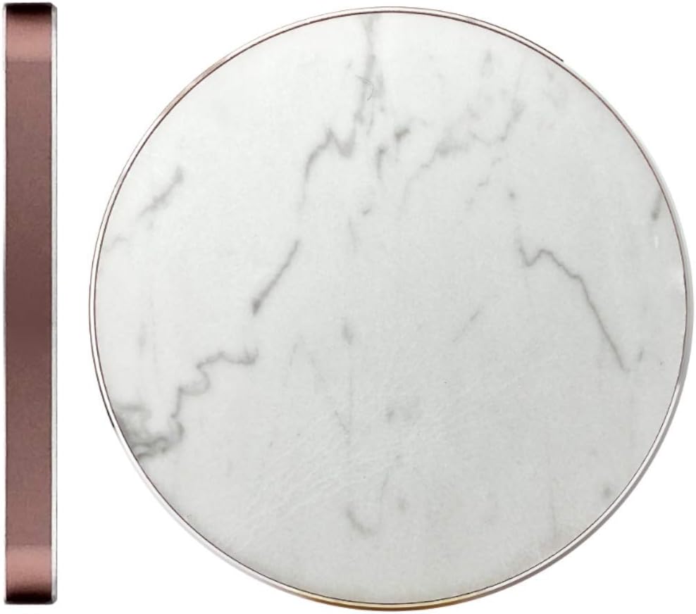 POWR Fast Wireless Charging Pad | Real Marble | 10W True Fast Charge 3.0 Charging Station for Samsung Galaxy S10/S10+/S9/S9+/S8/S8+/S7 Edge, Samsung Note 9/8, Apple iPhone Xs Max/XR/XS/X/8 and More!