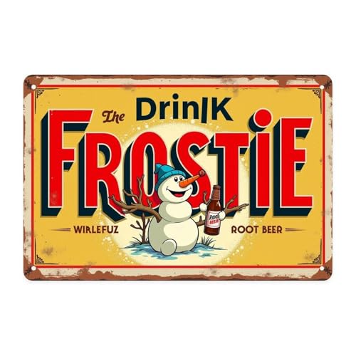 Frostie Root Beer Tin Sign Vintage Drink Ad Metal Sign