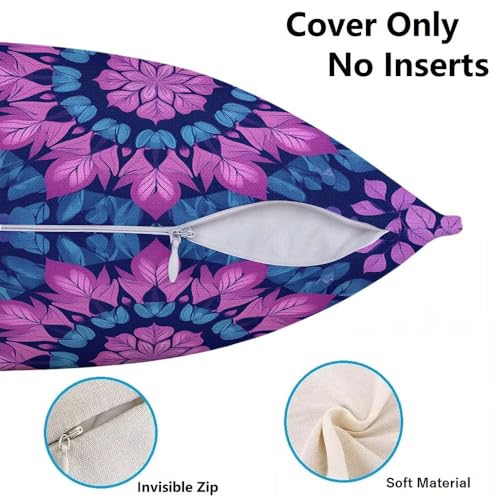 Housses de coussins 35x55 lot de 2 taie d'oreiller decorative violette decoration maison - 7