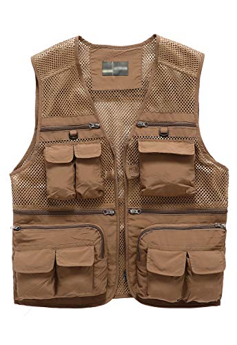 Image of Hbufnha Outdoor Fishing Hunting Vest Multi Pockets Work Cargo Jacket