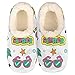 Pantofole estive con fenicottero all'anguria per le donne sfocate in peluche foderato casa camera da letto scarpe da donna comode pantofole, Multicolore, XX-Large
