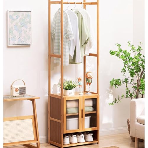 Porte-manteau rustique 4 en 1 de qualité supérieure avec banc de rangement