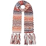 Maße: ca. 180 cm x 30 cm, Barts Nicole Schal Winterschal Damenschal Damen - Streifenschal Strickschal mit Fransen Winter Herbst-Winter - One Size rot