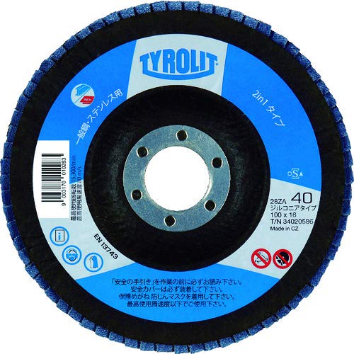 TYROLIT 34020589 Flap Discs, Standard Type, 10 Pieces