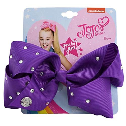 JoJo Siwa Medium Hair Bow (Purple w/Rhinestones)