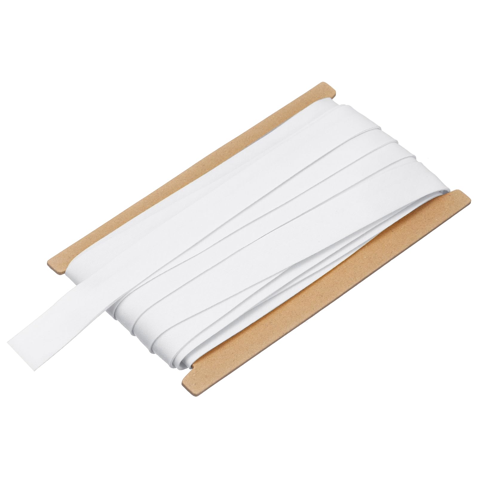 sourcing map 3/4 Inch Double Fold Bias Tape, Polyester Continuous Bulk Bias Tape for Sewing, Seaming Quilting Hemming Binding Crafts (White 10 Yards)