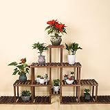 LYX Solid Wood Flower Stand, Solid Wood Living Room Flower Stand Balcony Multi-layer Landing Succule