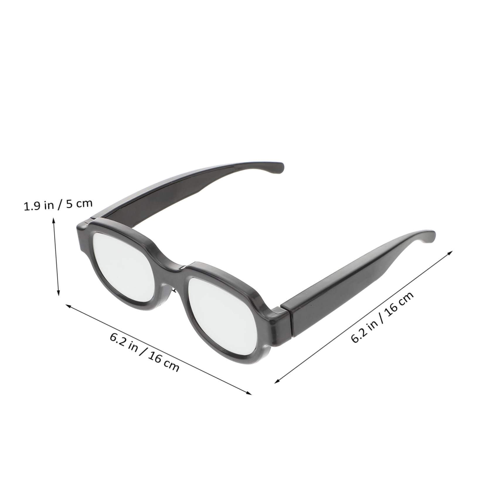 VALICLUD Gafas LED Luminosas Carga Usb, Plástico Negro para Fiesta