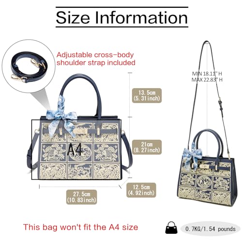 Image of FOXLOVER Medium Tote Bag for Women Designer Vintage Satchel Handbags Top-handle Purses