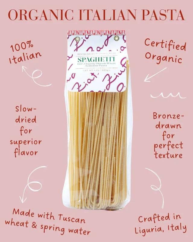 Zia Pia Organic Pasta - Spaghetti (500g) | Traditional Italian Pasta + Zia Pia Extra Virgin Olive Oil - 500 mL | Small Batch Organic Olive Oil image 4
