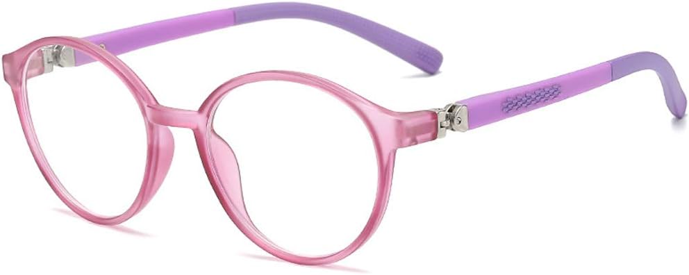 Blue Light Blocking Glasses for Kids, Fashion Frame, Clear Lens, Computer Children Eyeglasses, UV Protection, Anti Glare, Unisex