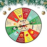 Ruwshuuk Ruleta de Juego para Fiestas de Navidad - Actividad para Las Fiestas De Invierno - Rueda Giratoria de Navidad para Intercambio de Premios | para Familia Compañeros De Trabajo Adultos Niñas