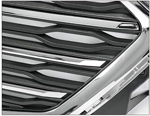 Mesh Style Front Bumper Lower Grille Grill Black/Chrome Trim Compatible with 2016-2017 Chevy Equinox