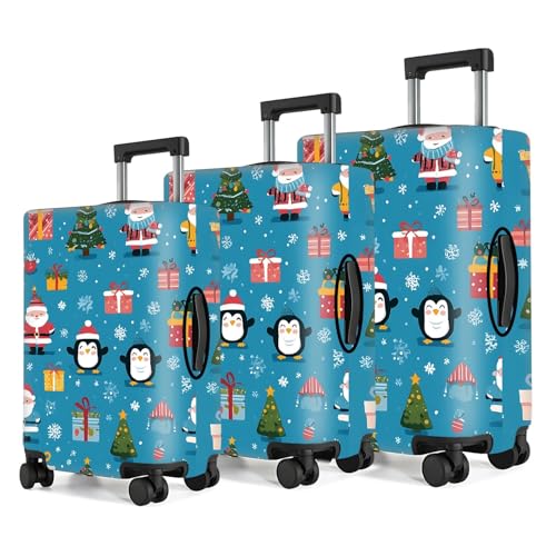 Image of Christmas & Cute Animal Luggage Cover - Stretchable Waterproof Suitcase Protector, Holiday & Travel Luggage Sleeve, Multiple Patterns,S