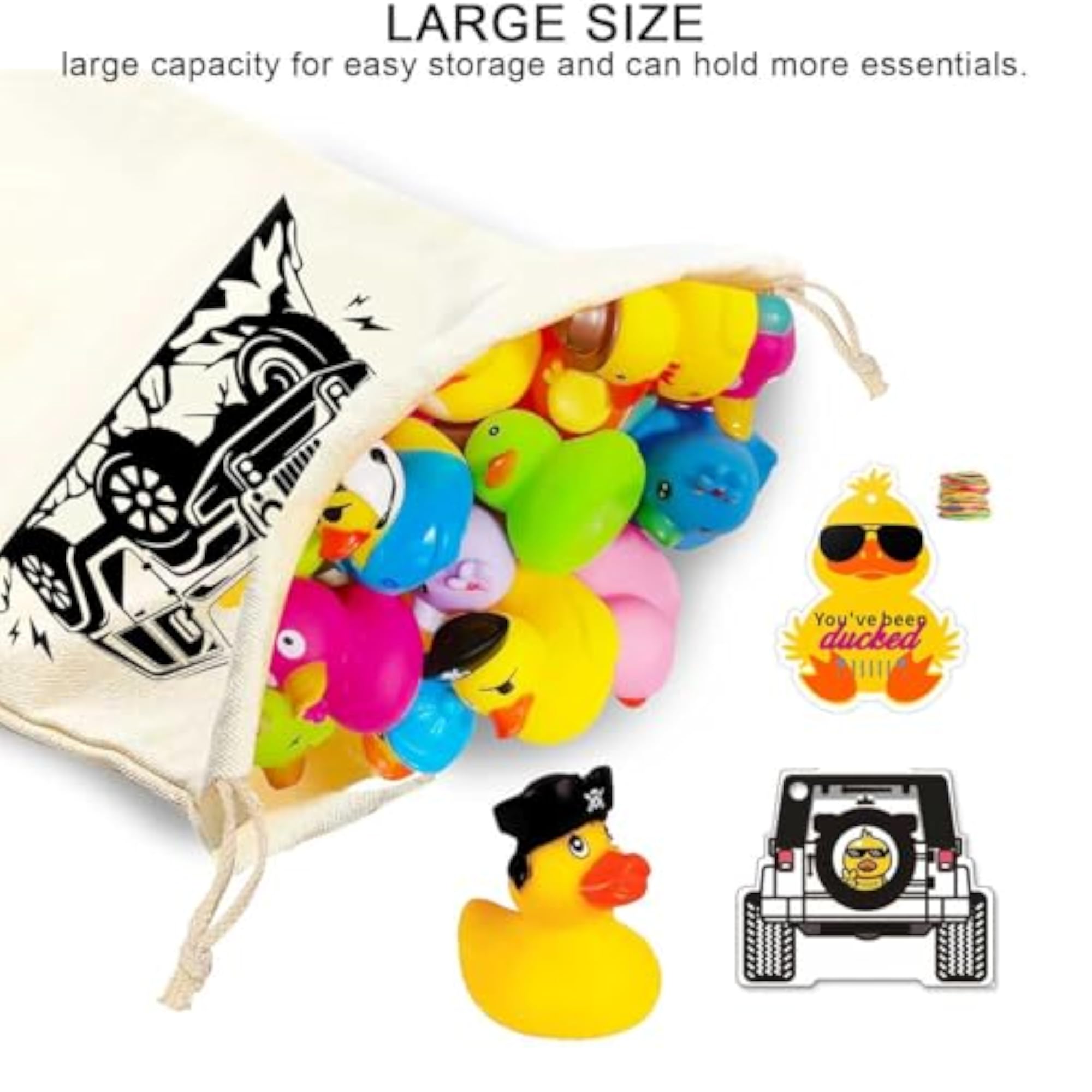 Duck Duck Rubber Drawstring Bag, Great Gift