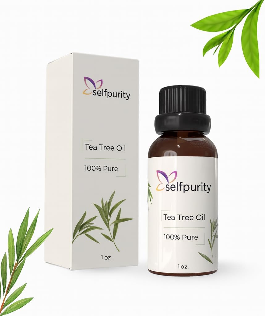 Tea Tree Essential Oil, 1 Fl Oz (30 ml) Each, 100% Pure Natural Melaleuca Alternifolia Oil, Aromatherapy Diffuser Oil for Skin, Hair, Scalp & Nails, Massage, Soap & Candle Making, Pack of 6