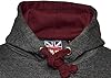 GWCC LE129CM Unisex London England Hoodie – Charcoal Grey Hooded Sweatshirt with Maroon Lining, Union Jack Embroidery, Cotton Blend Pullover XS–4XL (2XL) #4