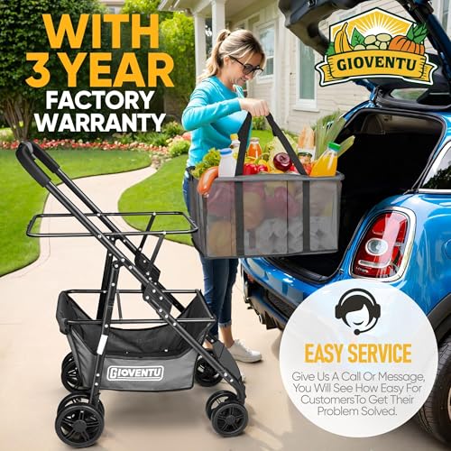 Tsukiko SHOPPING-FSC-3757B 𝟮𝟬𝟮𝟰 𝐔𝐩𝐠𝐫𝐚𝐝𝐞𝐝 Folding Shopping Cart thumb #5