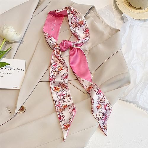 QTMY 4 Pack Purse Scarf for Bags Silk Head Scarf for Hair Handbag Women Scarfs Band Hair Neck Scarves Fashion Gifts,044