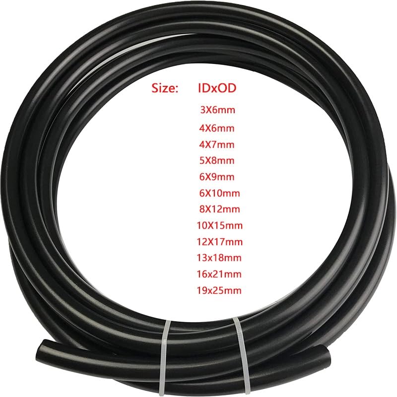 flexiable rubber Nitrile Rubber Fuel Tube Petrol Diesel Oil Line Hose 3mm 12mm Soft Tubing Oil,Wear,Acid And Alkali Resistant 1 meter Black drain elastic (Size : 19x25mm)