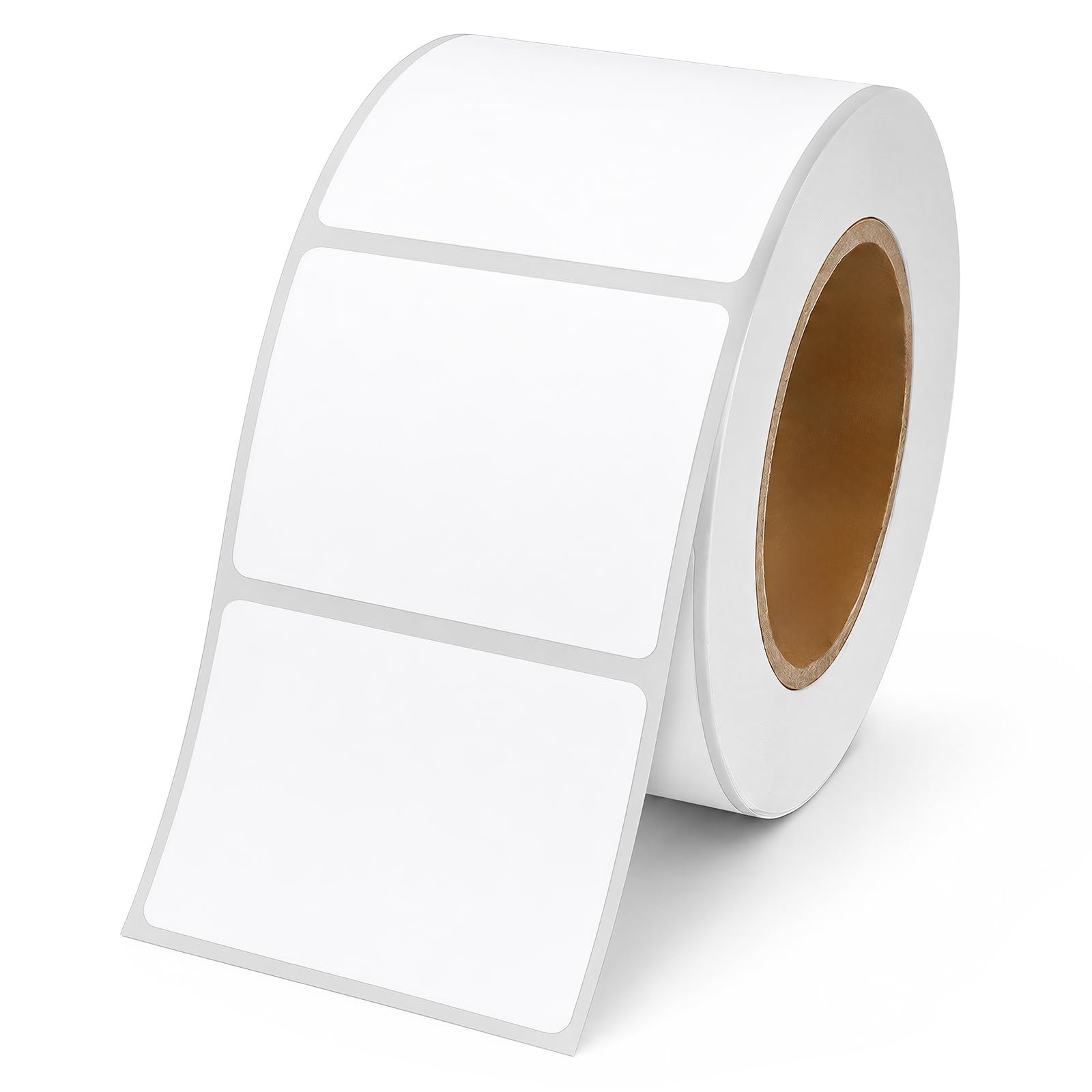jijAcraft 40x30mm White Sticky Labels: 500Pcs Waterproof Blank Stickers