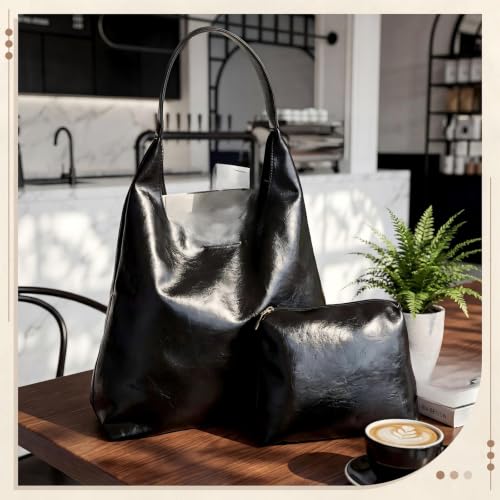 Abbylike Bolsa Grande Hobo para Mujer Vegana miniatura 3
