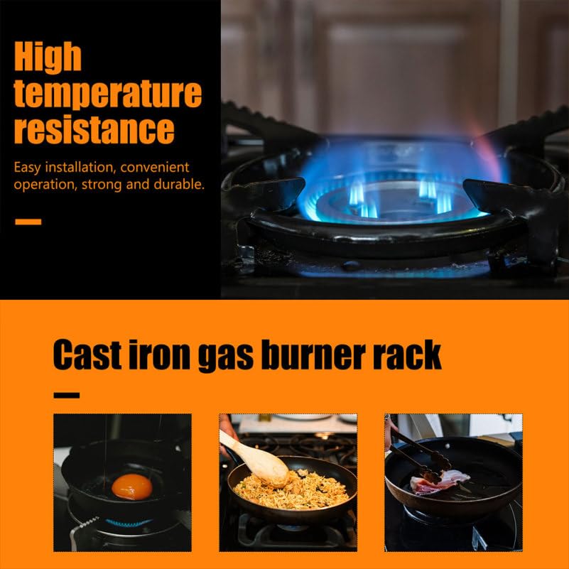 PRETYZOOM Support rectangulaire antidérapant pour cuisinière à gaz Grille rectangulaire pour cuisinière à gaz Support stable pour casseroles Facile à installer 1 pièce
