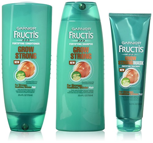 Garnier Grow Strong Set: Shampoo and Conditioner, 25.4 Ounce and Mask 8.5 Ounce