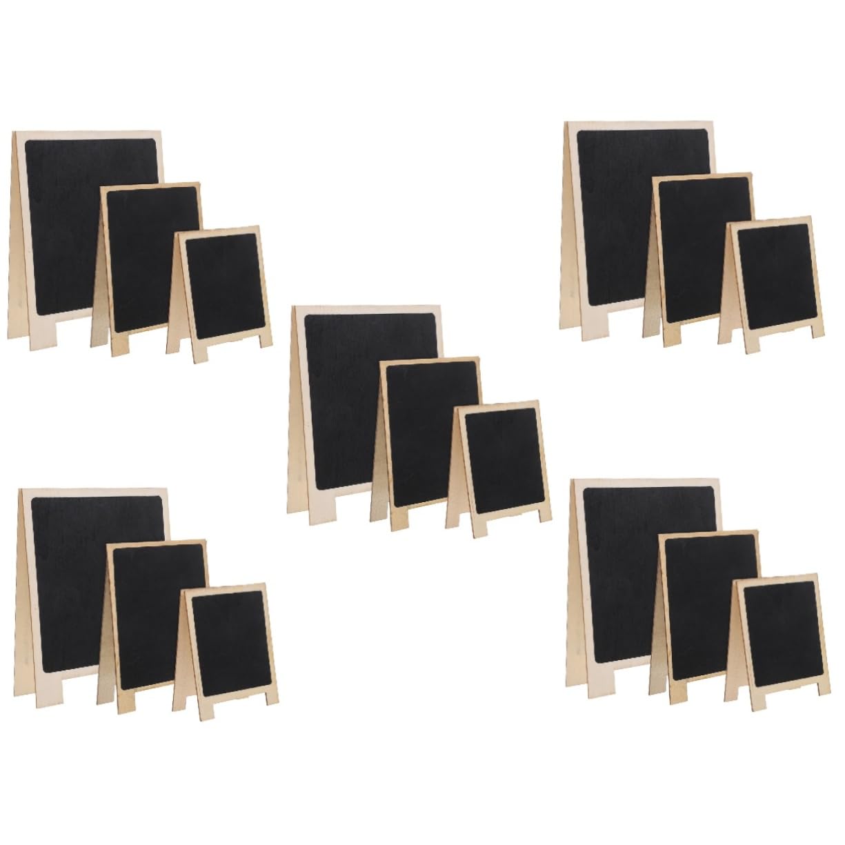 15stücke Teiliges Mini-kreidetafel Mit Holzrahmen Multifunktionale Tischtafel Für Hochzeiten Partys Und Restaurants Und Platzsparend Für Beschriftungen