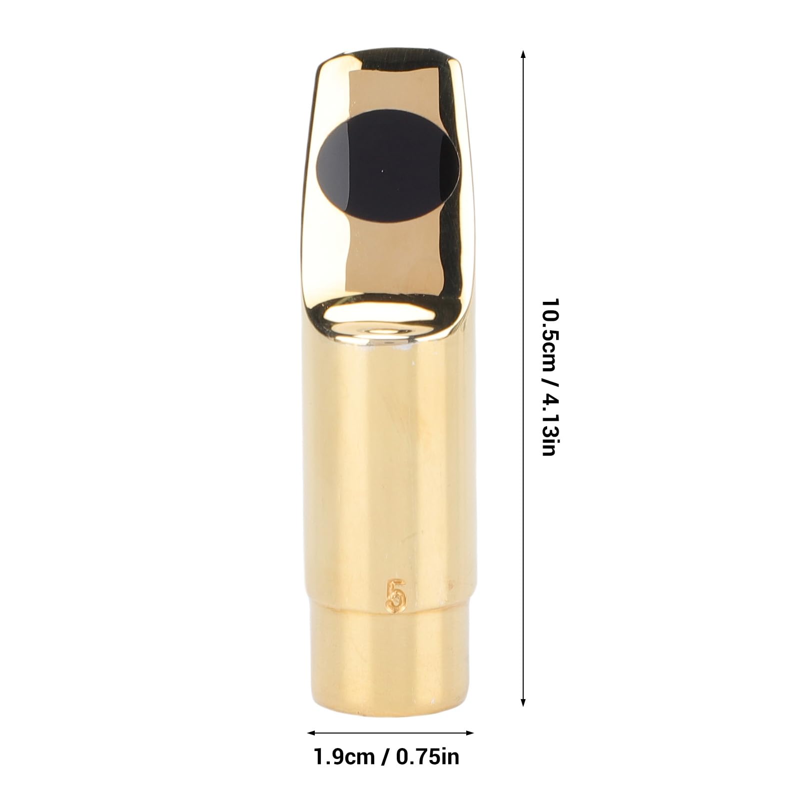 Bocchino Sassofono Soprano Set, Bocchino Saxofono Sax di Ottone con Cuscinetto di Ligatura del Cappuccio per Prestazioni 5#