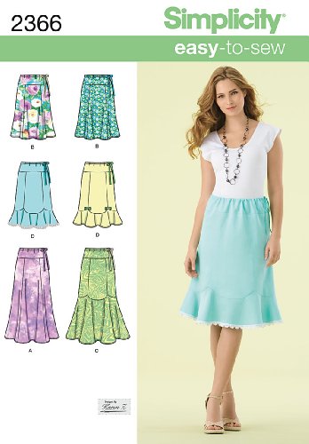 Patron de couture jupes Simplicité 2366 extensible taille 16 à 24 multipatrons - 2